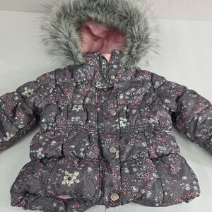Hawke & Co. Toddler Insulated Quilted Puffer Girl Winter Coat 18 Mo